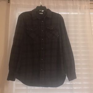 Vans Red/Black Plaid Flannel Medium